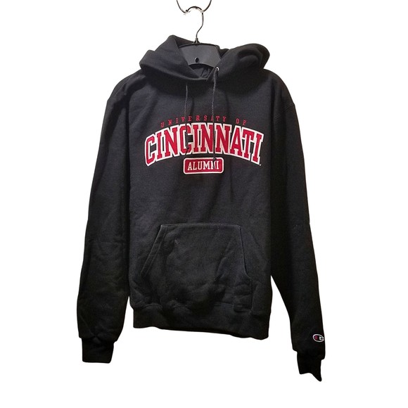 University of Cincinnati Alumni Men’s Black Red Champion Hoodie Size S - Picture 1 of 3